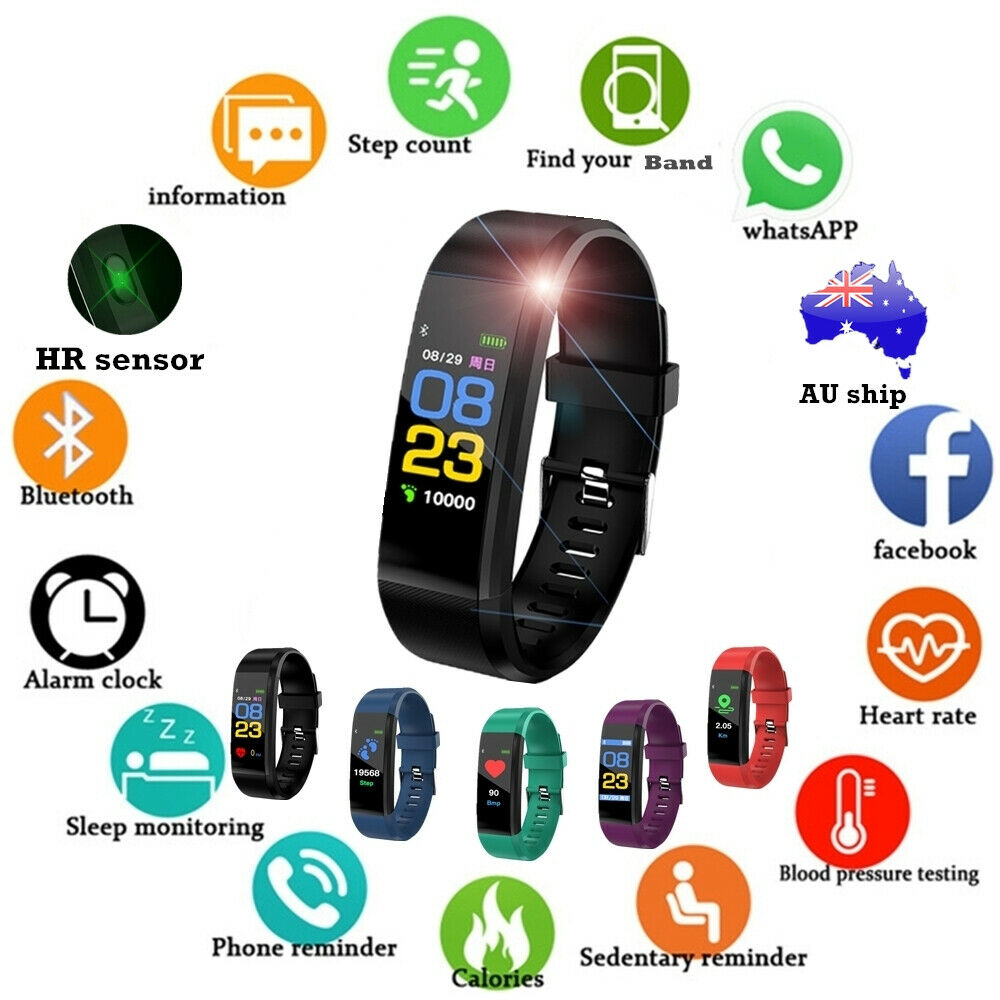 Heart Rate Sleep Monitor Bluetooth Smart Bracelet