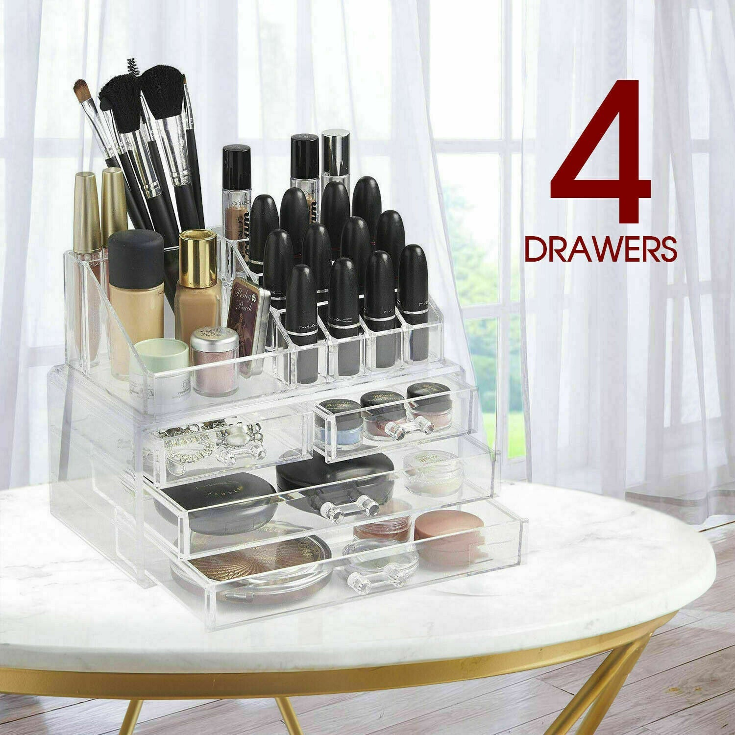 4 Drawers Clear Acrylic Organizer