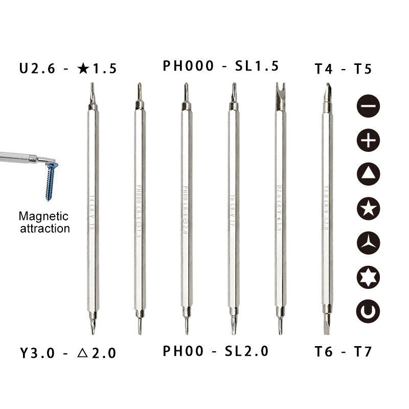 Multi-functional 6 in 1 Precision Screwdriver Set Strong Magnetic for Home Tool