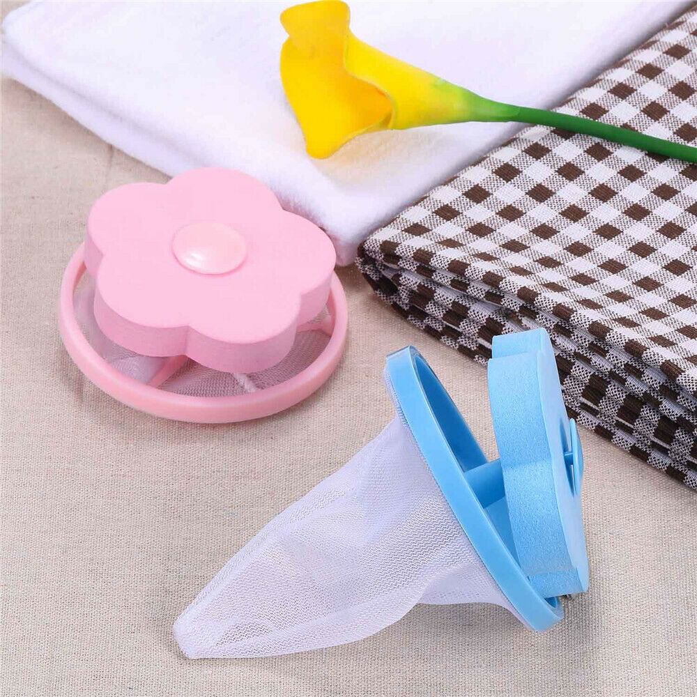 Free Shipping - 2x Washing Machine Filter Bag Floating Lint Hair Catcher Pouch Laundry Helper