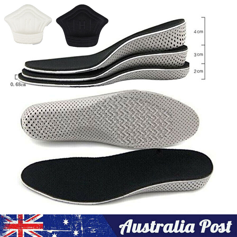 Unisex Insole Heel Lift Insert Shoe Pad Height Increase Cushion Taller Foot Pad