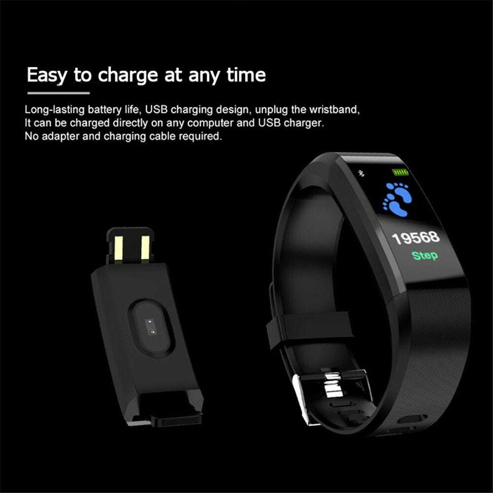 Heart Rate Sleep Monitor Bluetooth Smart Bracelet