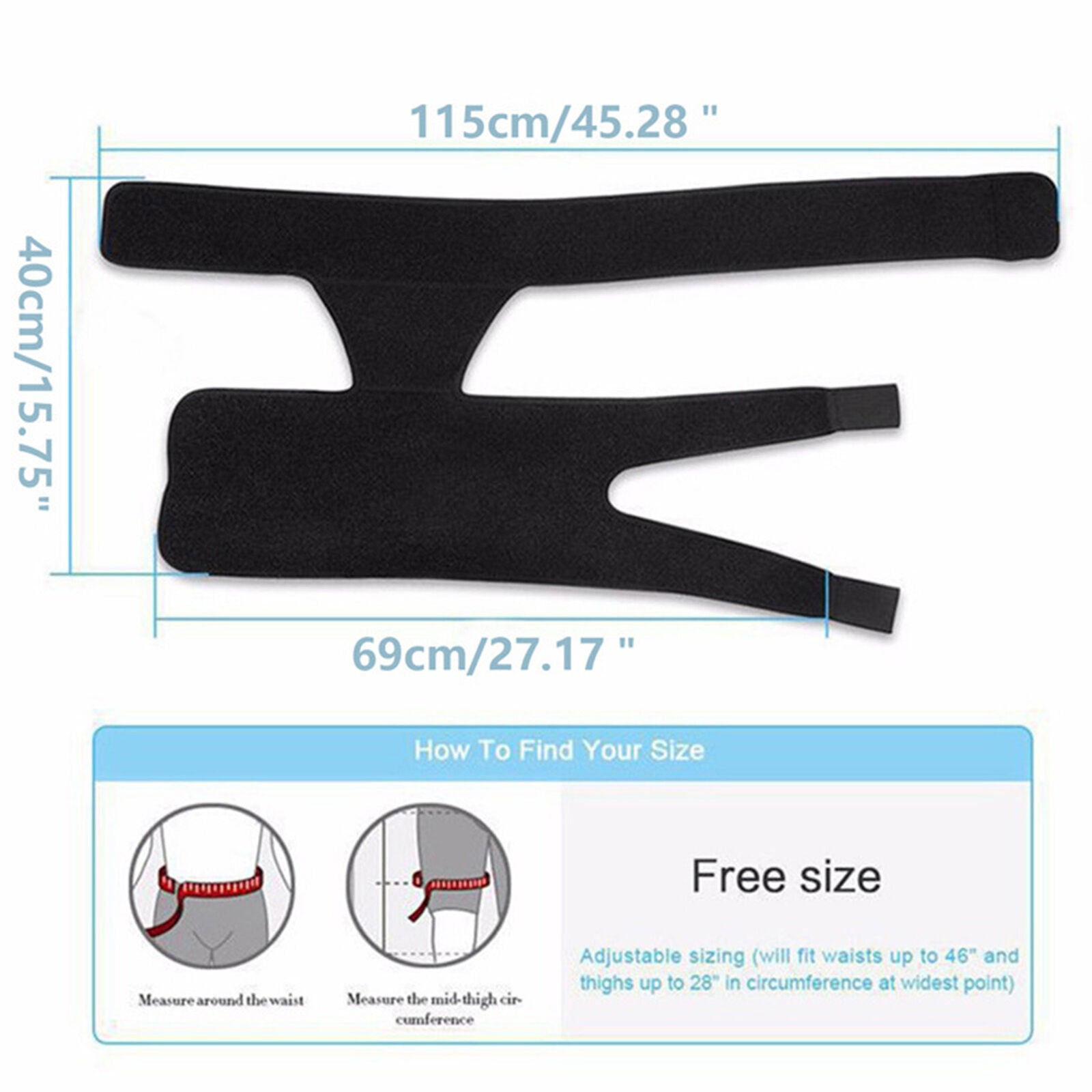 Hip Brace Compression Groin Support Wrap Sciatica Pain Relief Device Belt