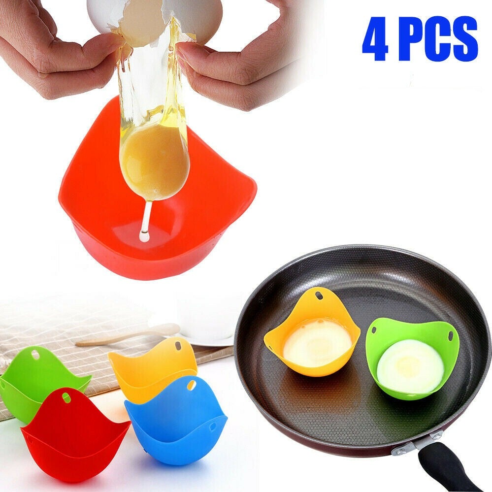 4pcs Silicone Egg Poacher