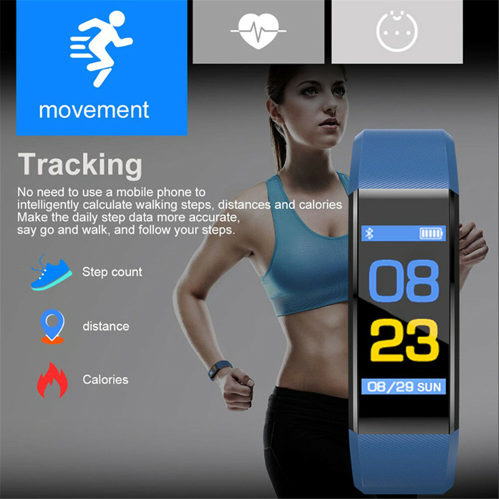 Heart Rate Sleep Monitor Bluetooth Smart Bracelet