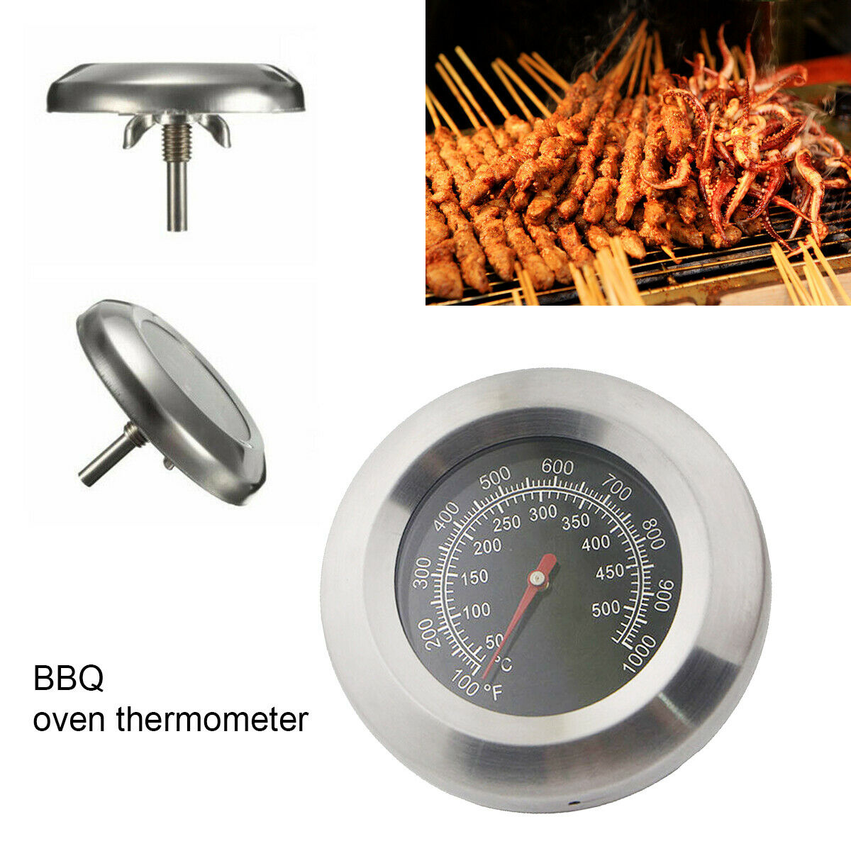 50-500℃ Braten BBQ Pit Raucher Grill Outdoor Tool Thermometer