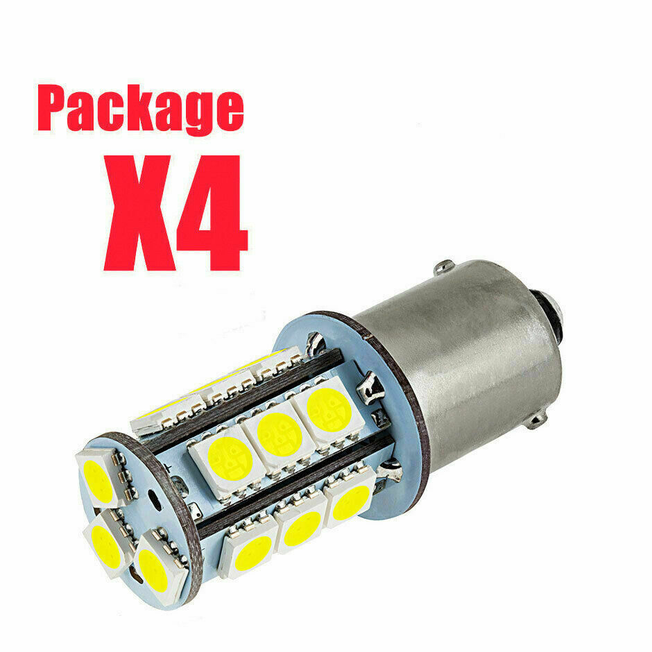 4pcs 12V 1156 BA15S 18 LED Car White Light Bulb