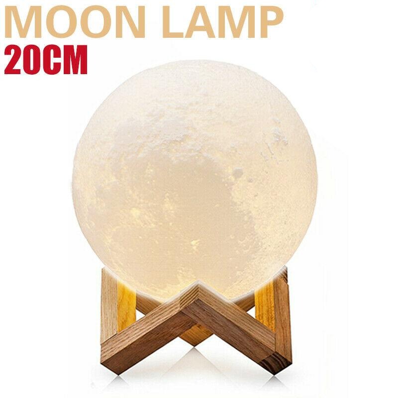 8cm 3D Dimmable Moon Touch Sensor Lamp