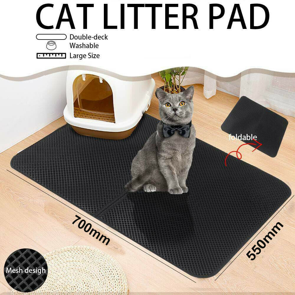 Free shipping-Waterproof Foldable Double-Layer Cat Litter Mat