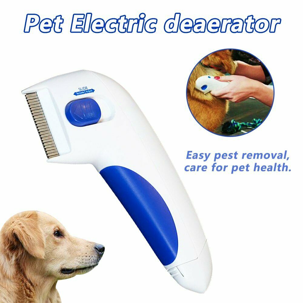 Flea Doctor Electric Dog Comb Brush Cat Pets Head Lice Remover Anti Control