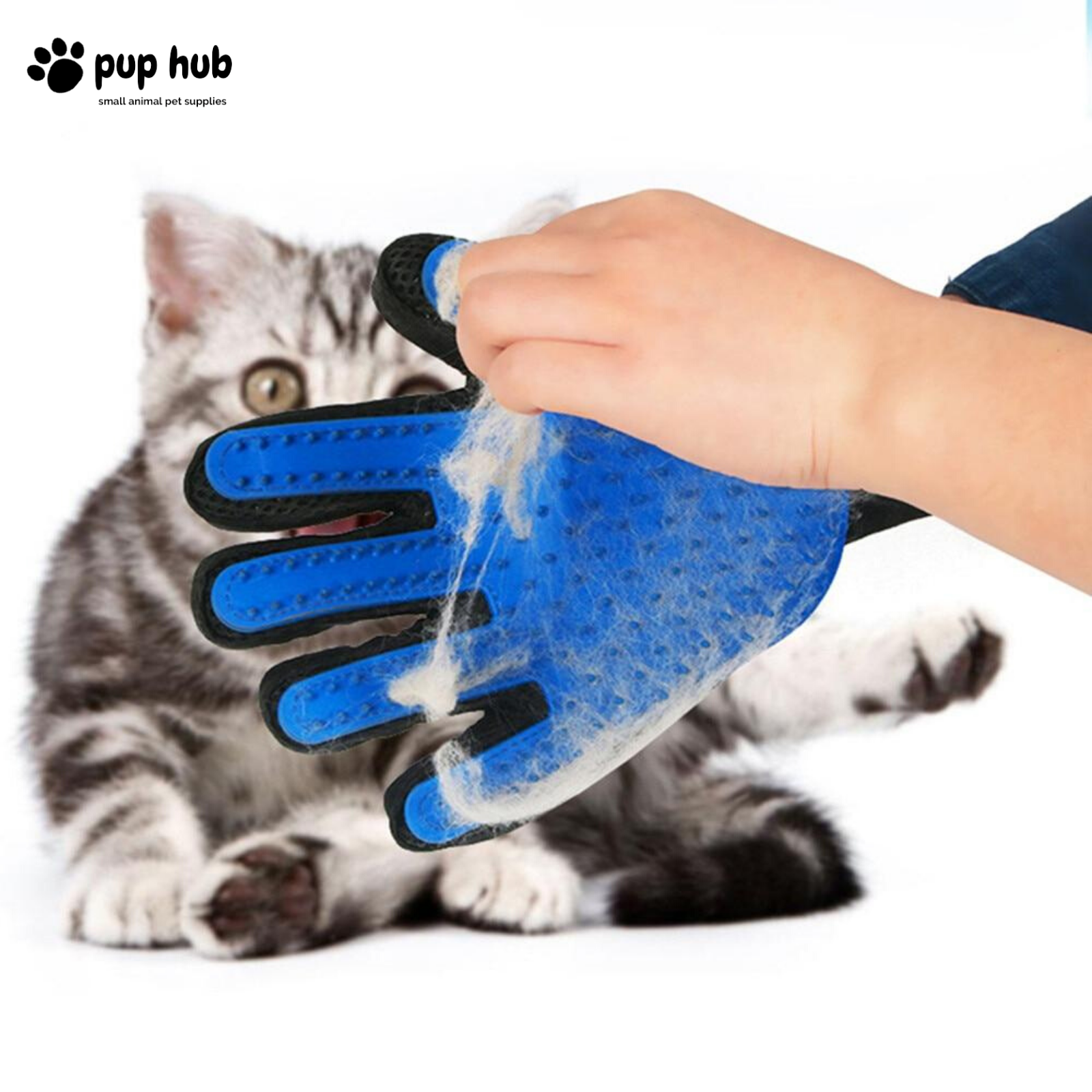 A Pair of Dog Grooming Glove Brush Cleaning Magic For Rabbits Cat Hair Remover