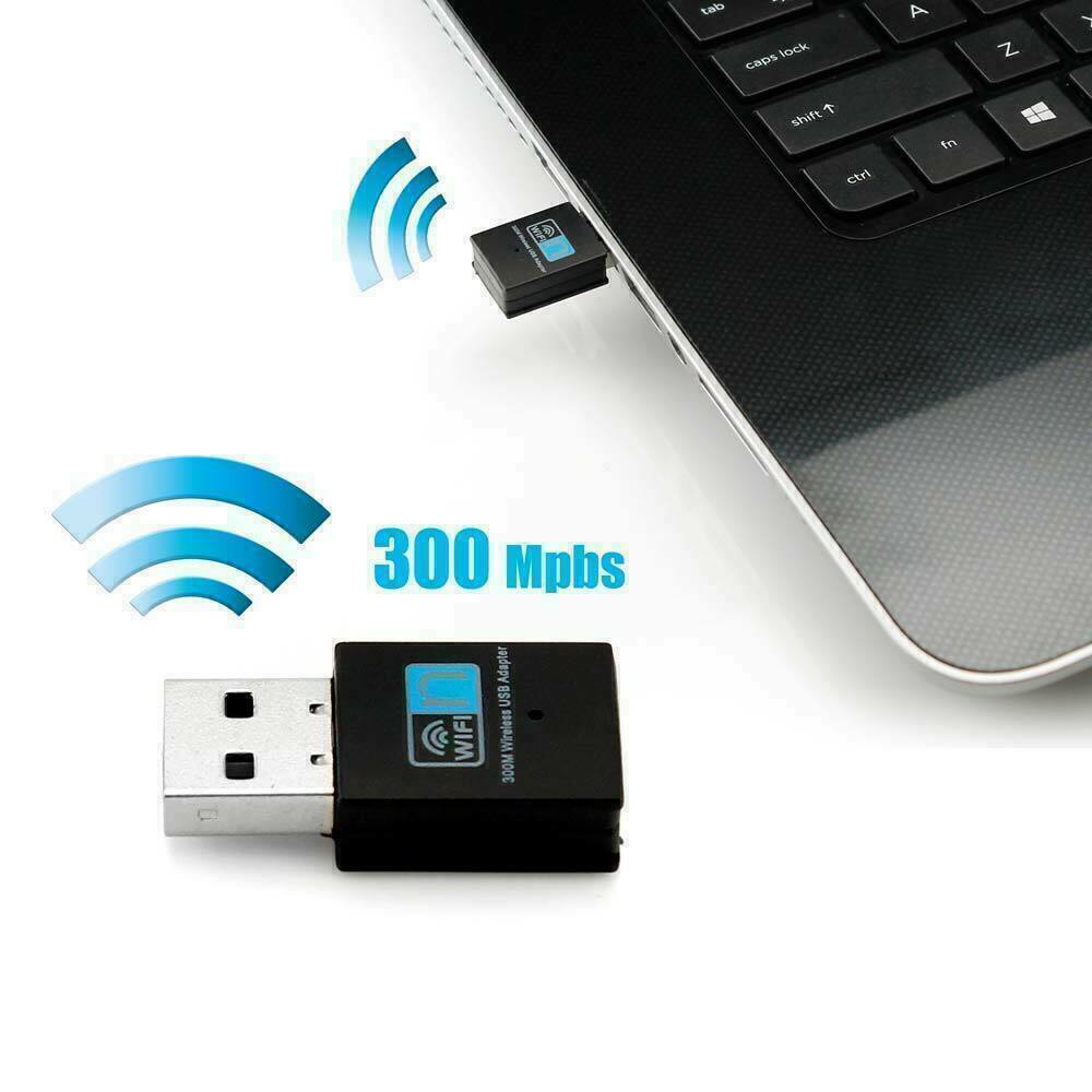 Free shipping-USB Wireless N WiFi Adapter Dongle Network LAN Card 802.11n 300Mbps Windows 10