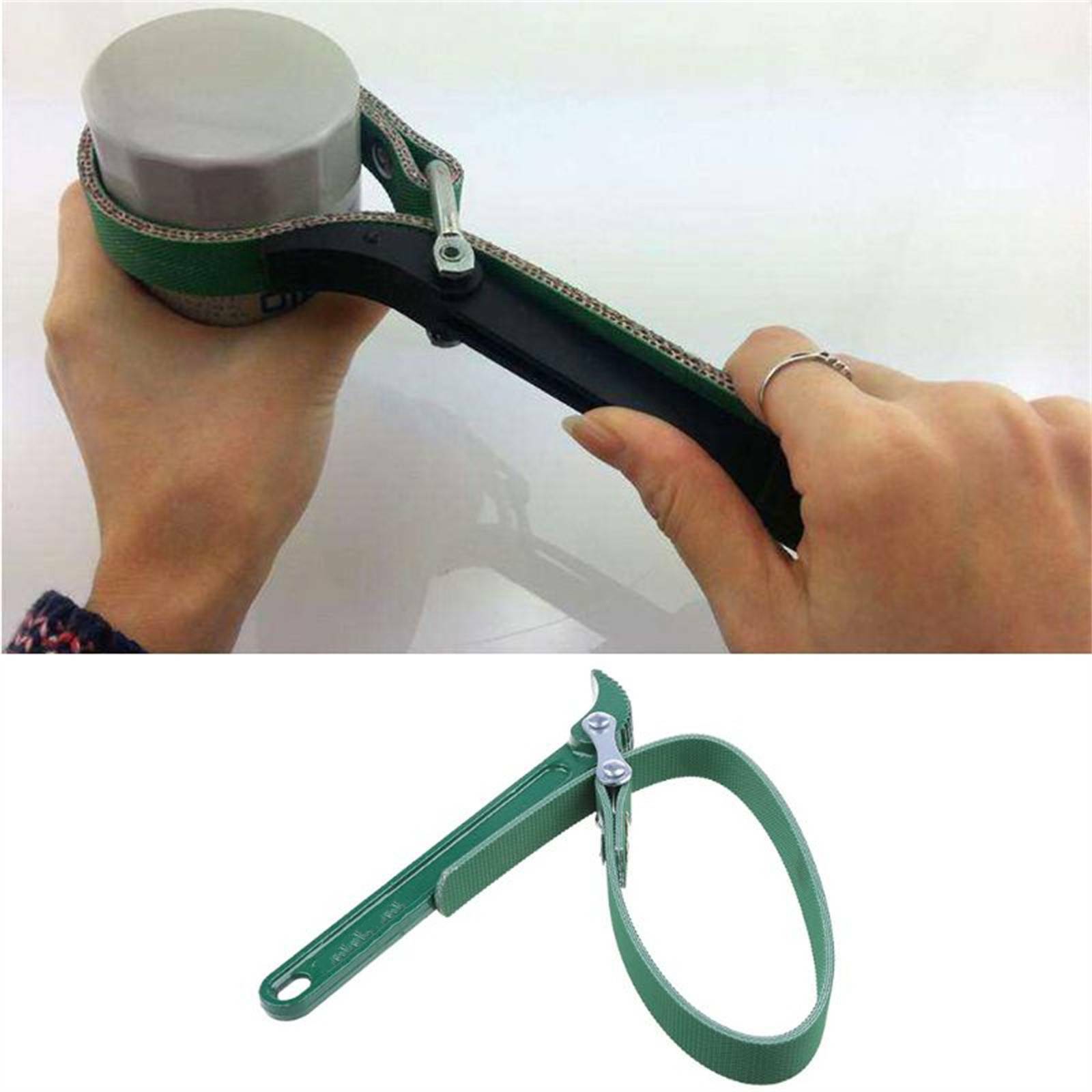 Oil Filter Belt Wrench Puller Strap Spanner Filter Cartridge Removal Tool