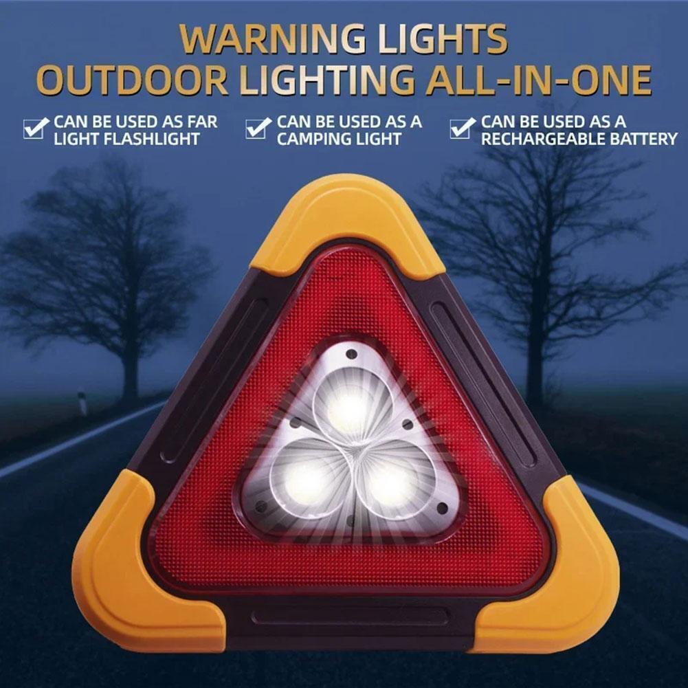 Triangle Flashing LED Work Light Car Road Emergency Lamp Safety Roadside