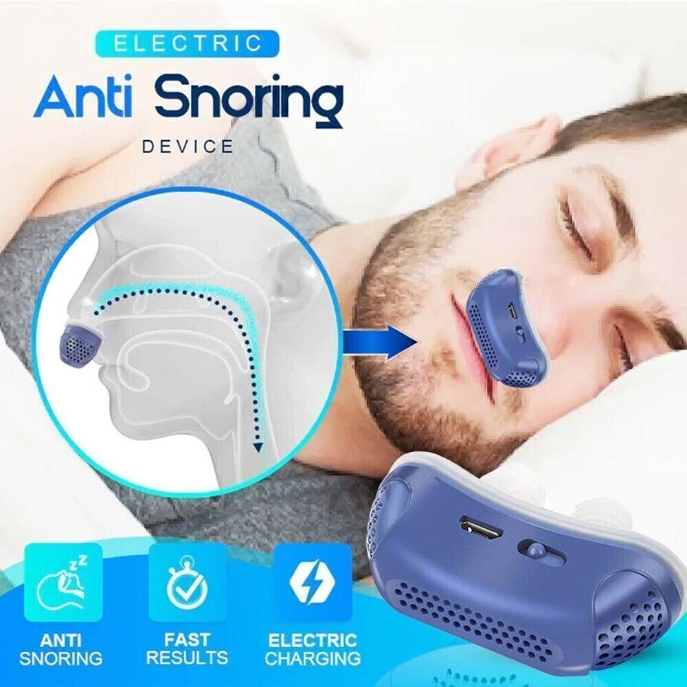 Anti Snoring Device Mini Electric CPAP Noise Sleep Apnea Stop Snore Aid Stopper