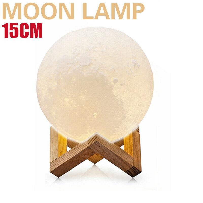 8cm 3D Dimmable Moon Touch Sensor Lamp