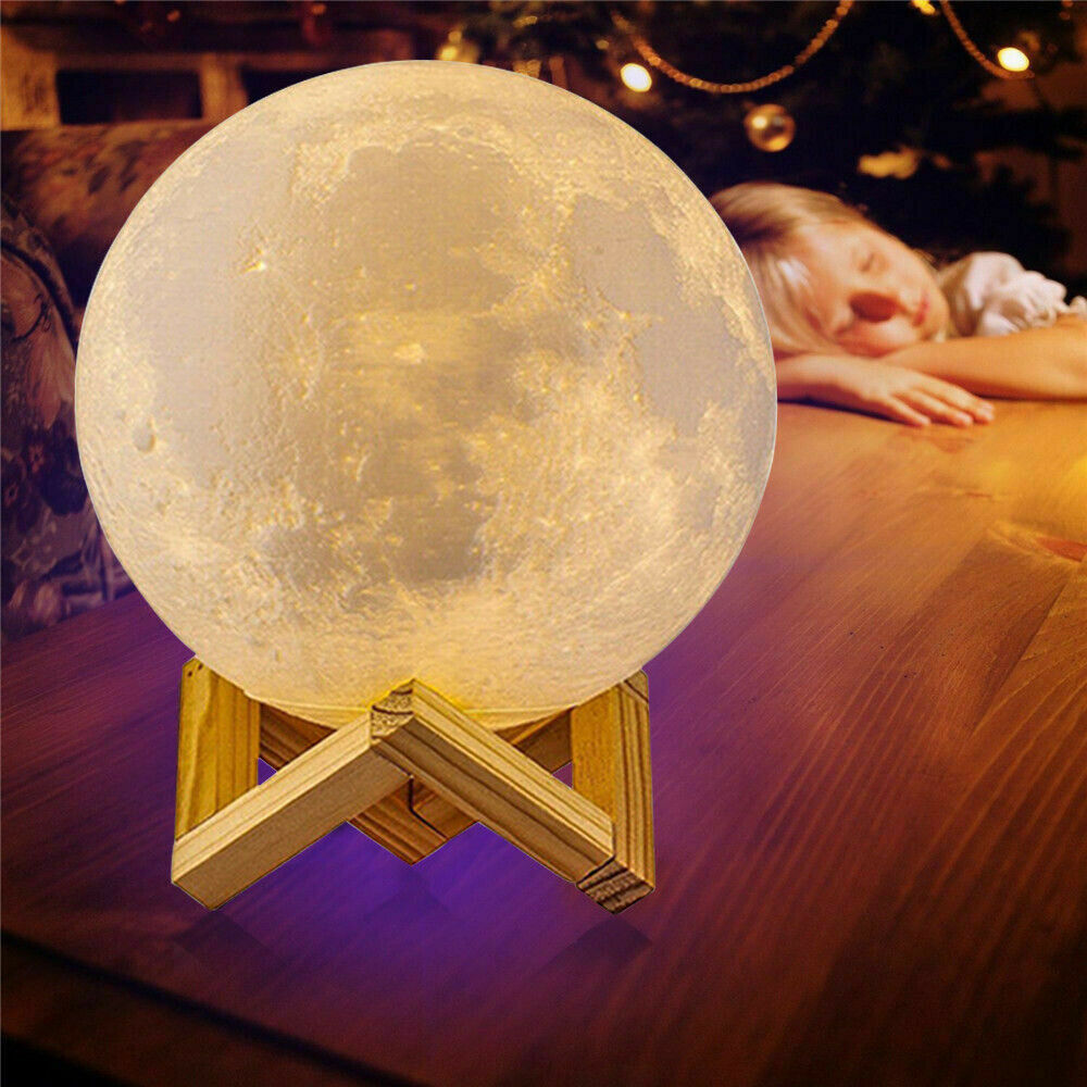 8cm 3D Dimmable Moon Touch Sensor Lamp