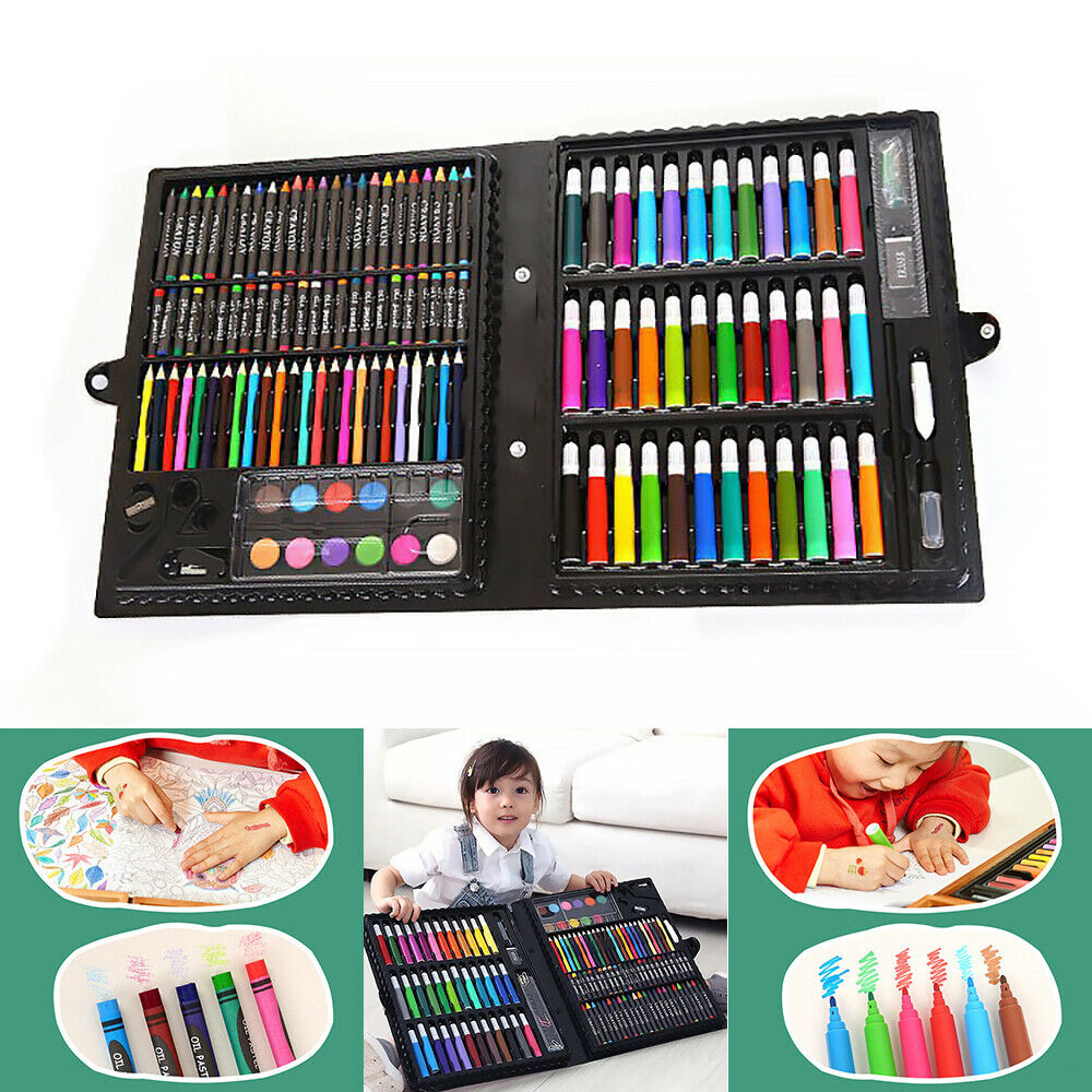 150Pc Kids Painting Pen Set Fine Art Marker DIY Poster Gift Card Writing Drawing