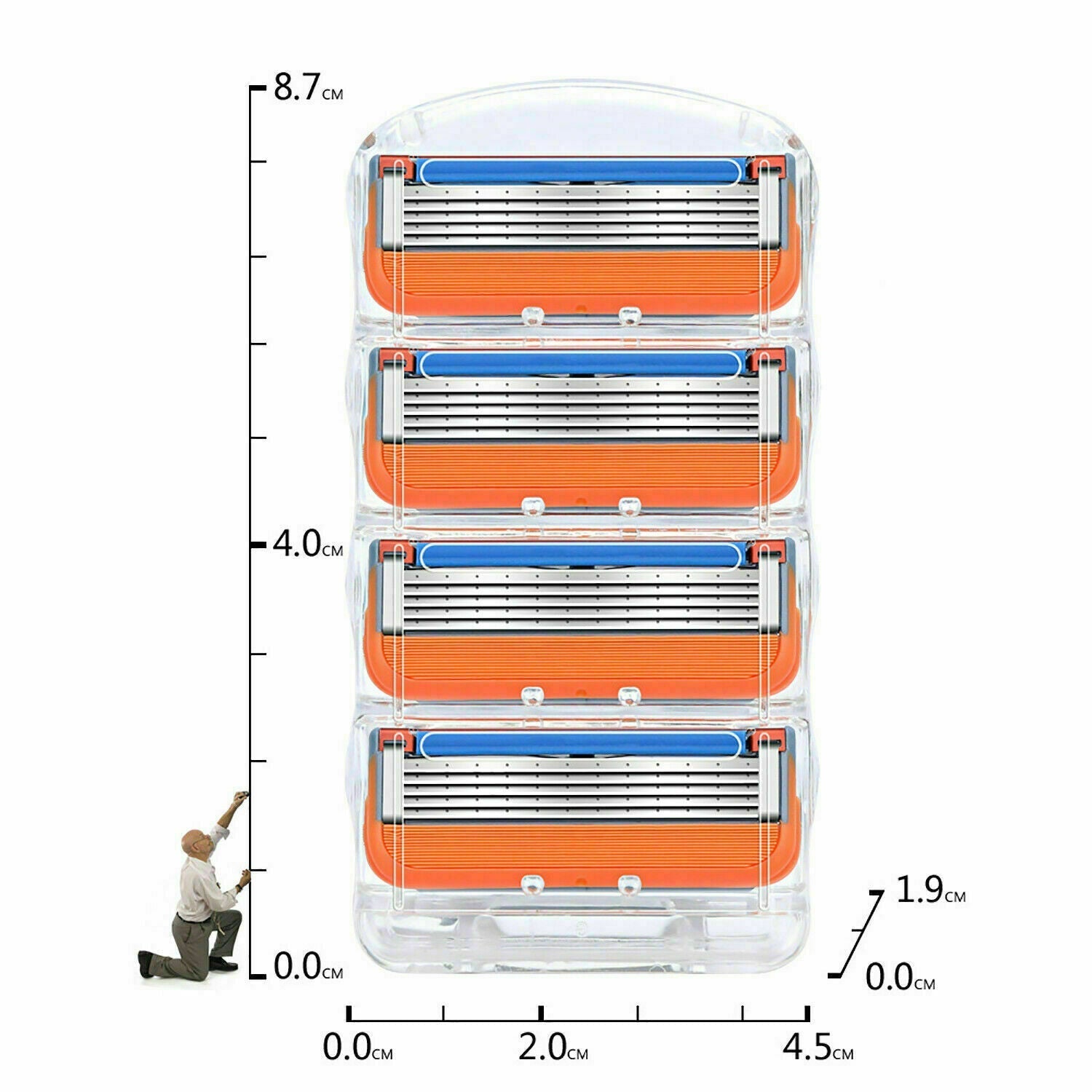 8PCS 5 layers Blades for Gillette Fusion Razor