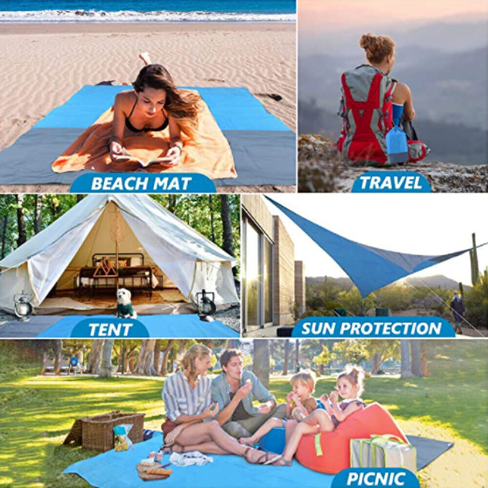 Waterproof Camping Mat Portable Outdoor Beach Folding Blanket Picnic Ground Mat 200x140cm