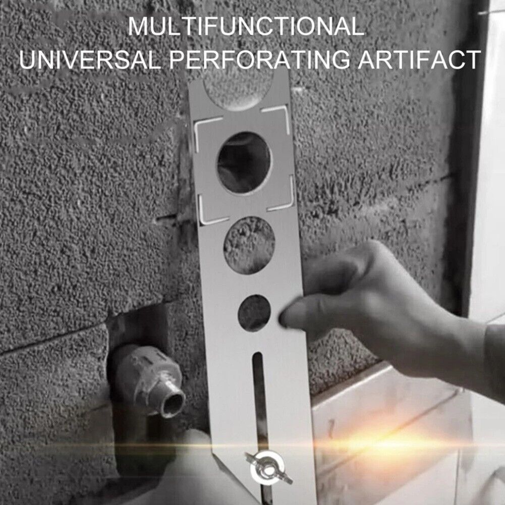 Durable Multi-Functional Ceramic Tile Hole Locator Ruler Stainless Steel Adjustable Tool