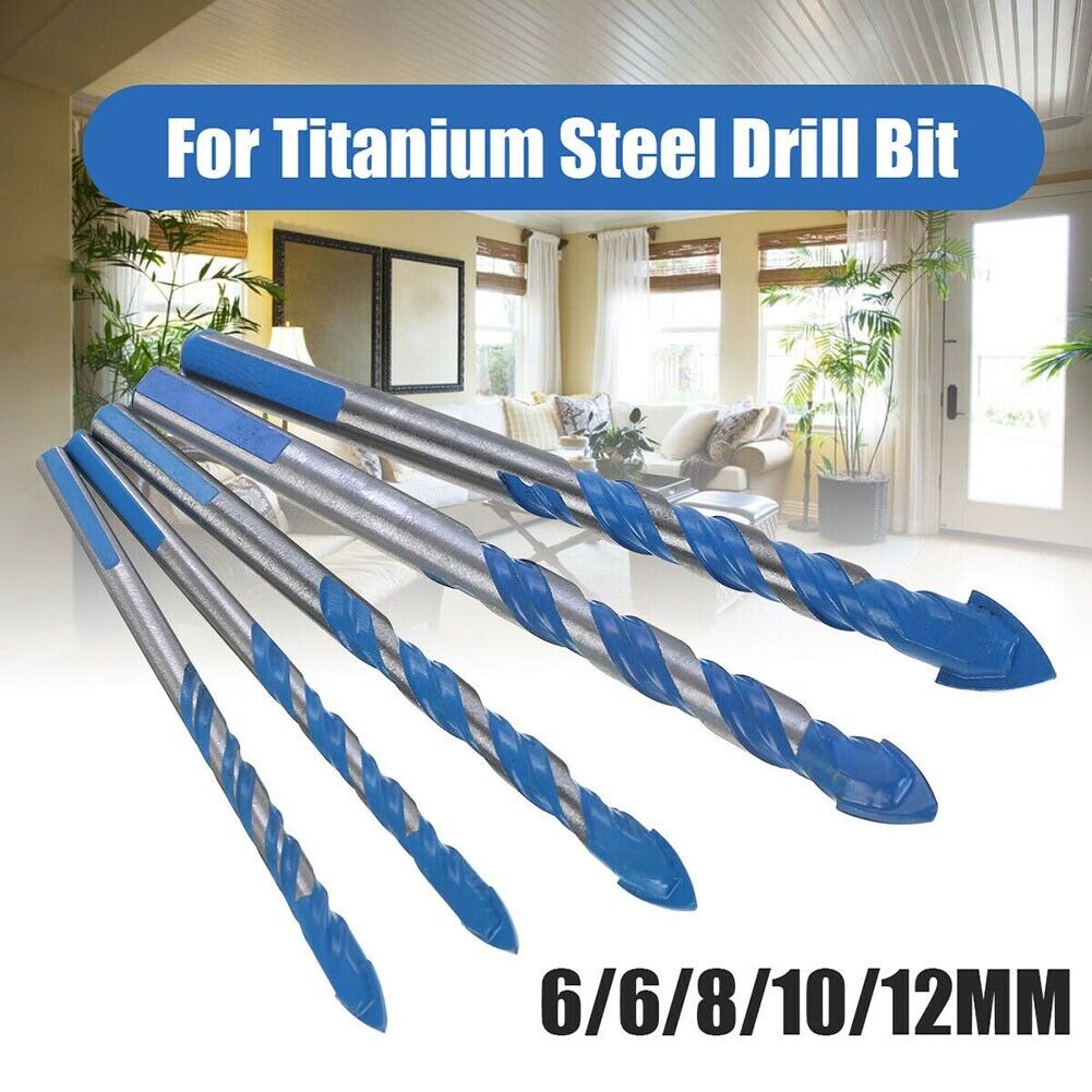 5PCS Masonry Drill Bits Set Tungsten Carbide For Masonary Concrete Brick Stone