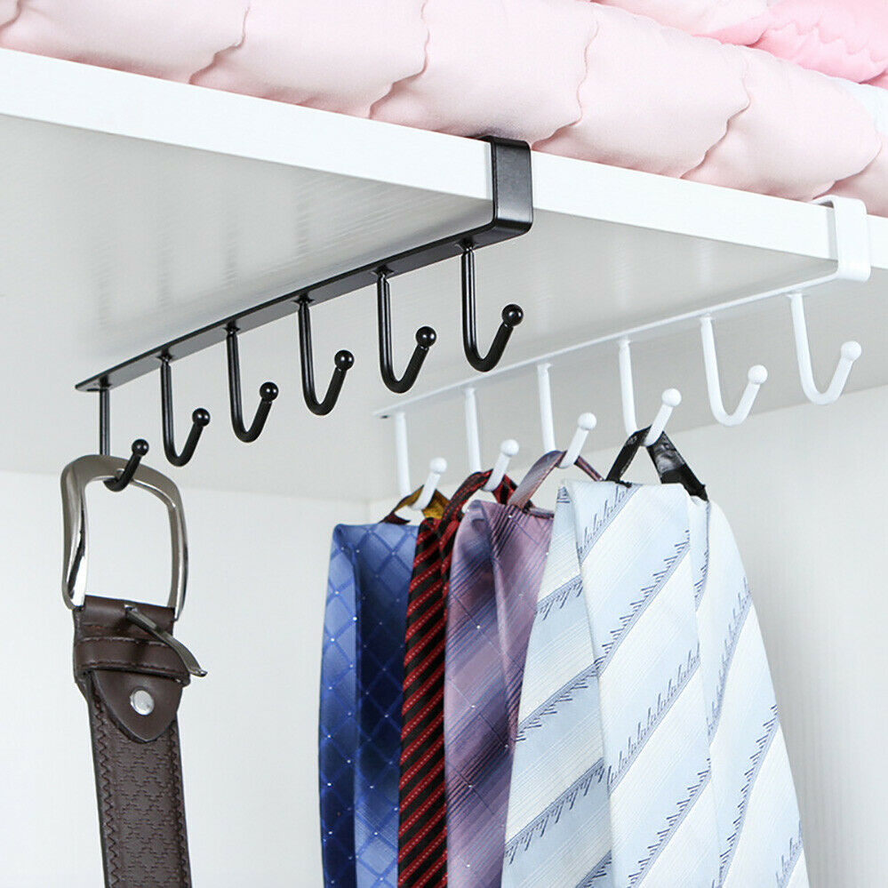 Iron 6 Hooks Wardrobe Cabinet Storage Rack