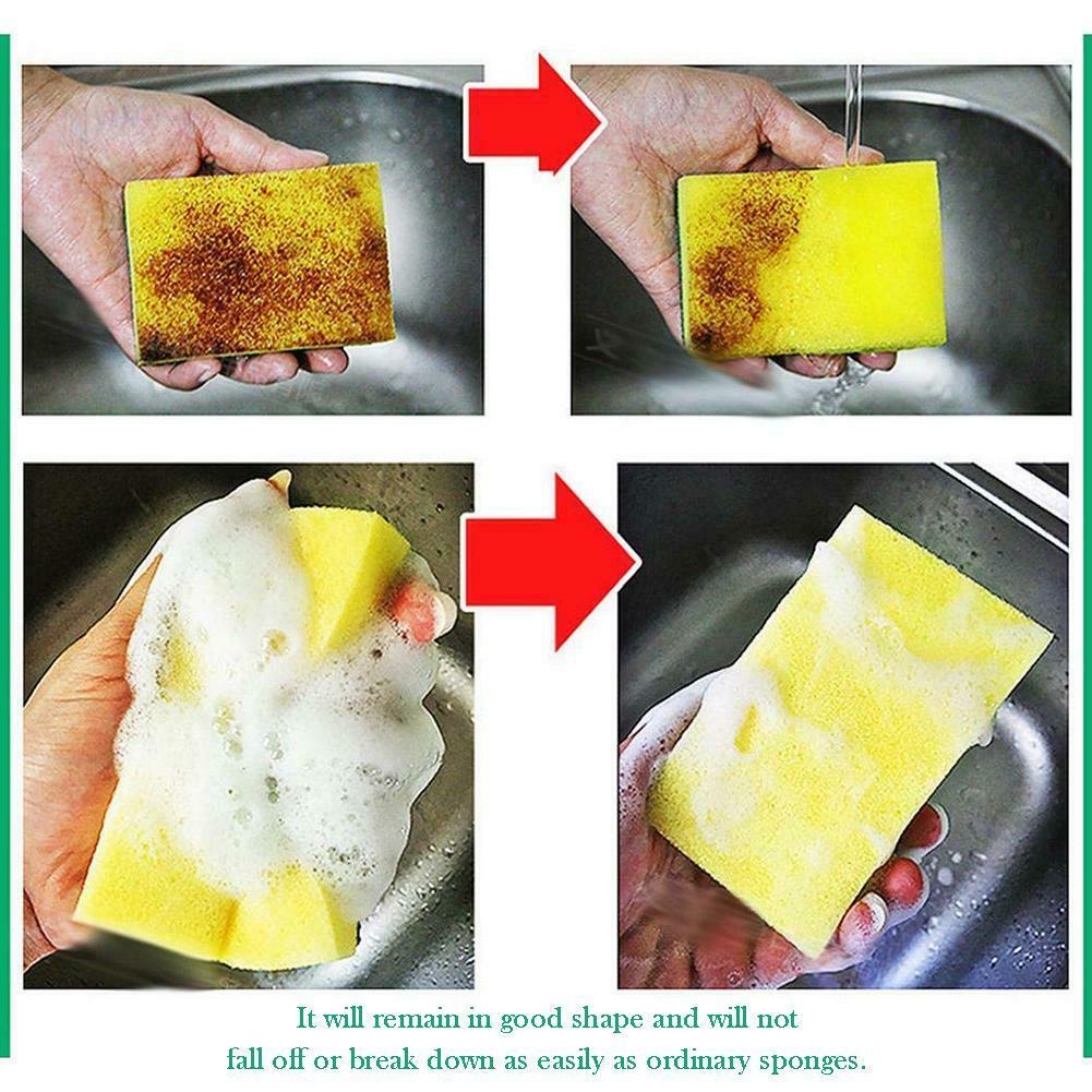 Free shipping- 6pcs Dish Washing Scourer Sponge Scrubber Kitchen Cleaning Sponges