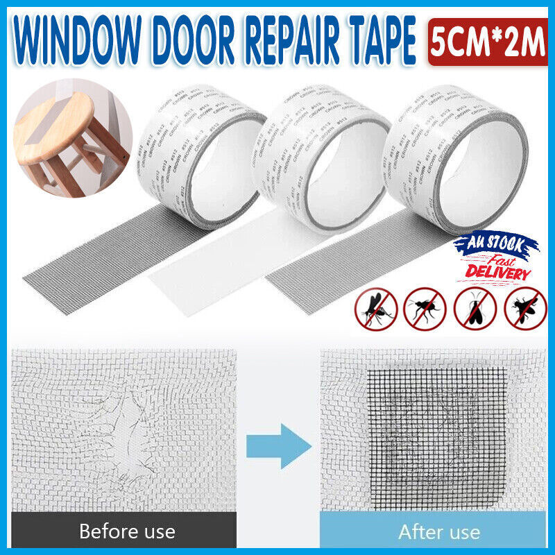 2M Window Door Strong Self Adhesive Screen Repair Tape Fly Insect Repellent