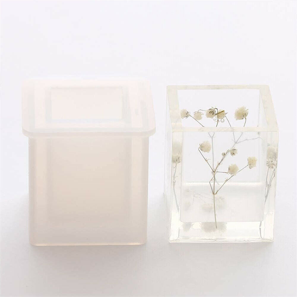 Silicone Mould Resin Epoxy Crystal Crafts Making Brush Pot Pen Holder