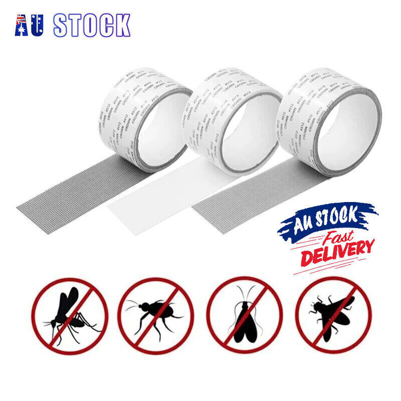 2M Window Door Strong Self Adhesive Screen Repair Tape Fly Insect Repellent