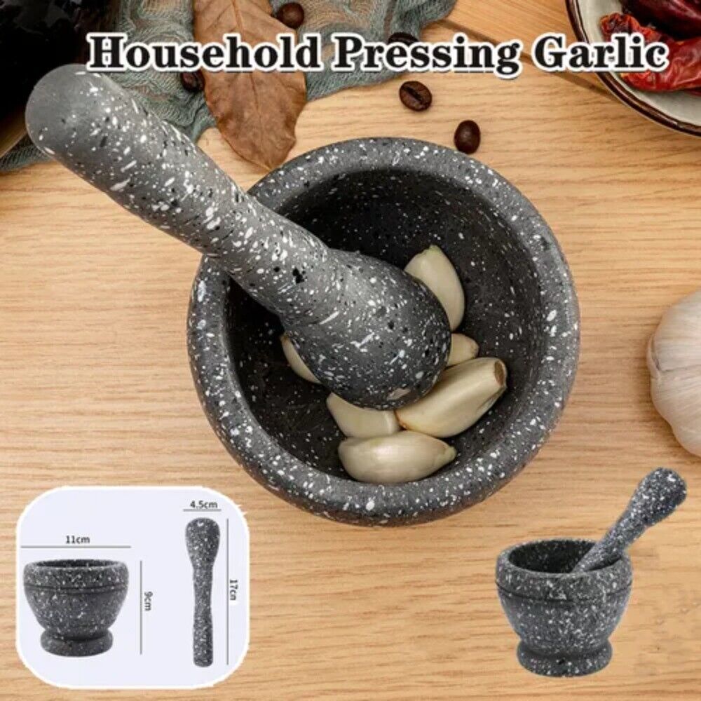 Multi-function Quality Hardwood Garlic Herbs Kitchen Mortar Pestle Grinder