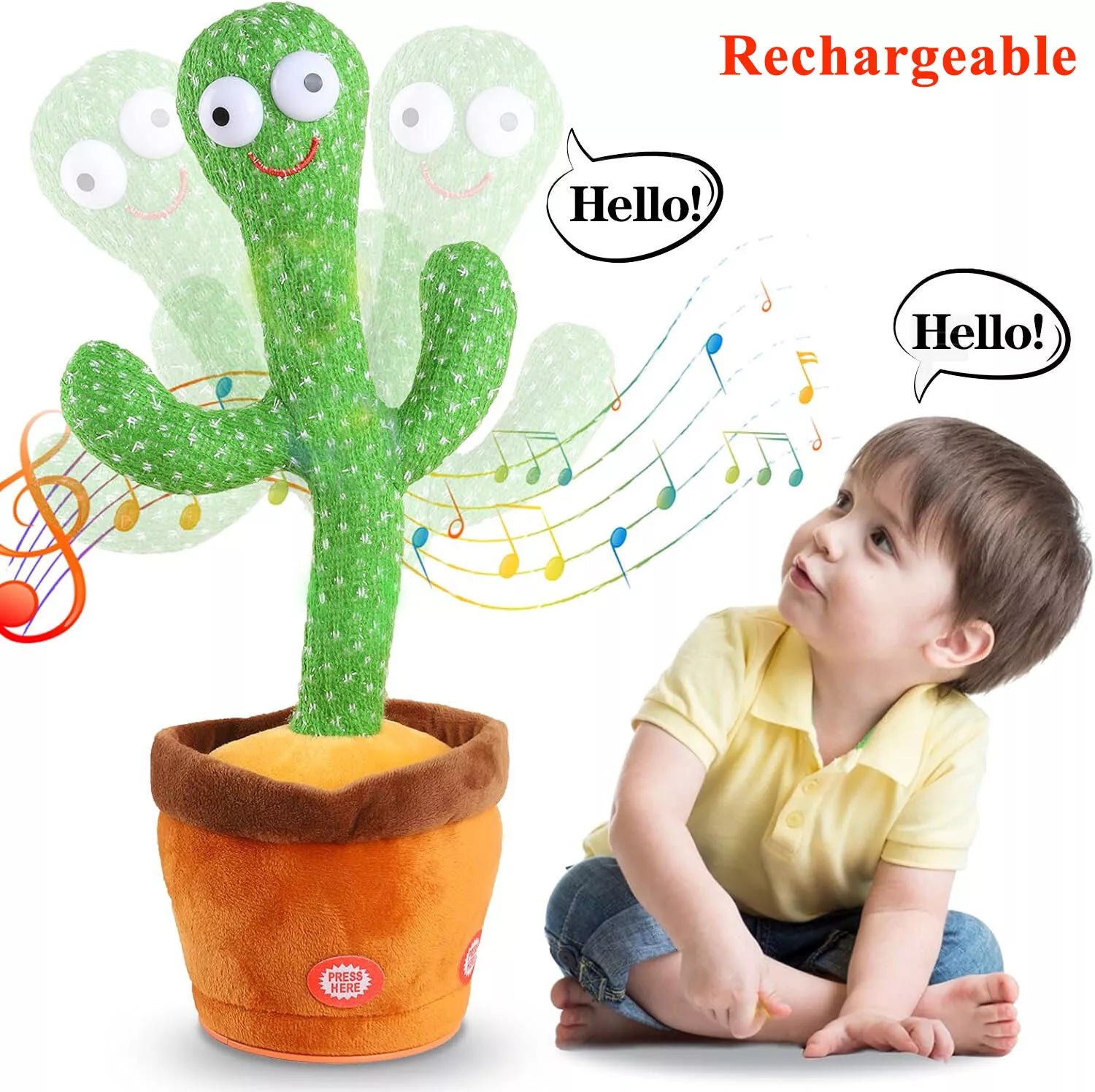 Talking Toy Cactus Toy Dancing Cactus Doll Speak Talk Sound Record Repeat Kawaii