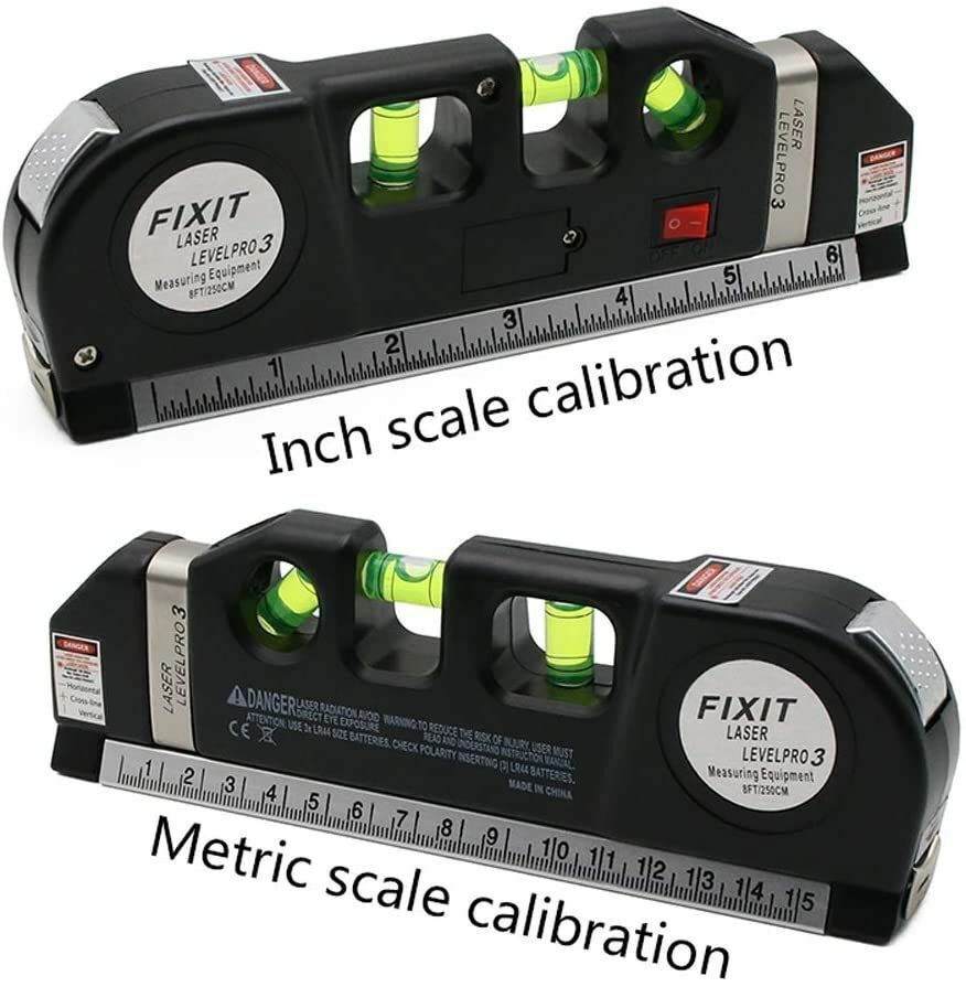 Multi-Purpose Line Spirit Laser Level Ruler Measuring Tape DIY Measure Tool