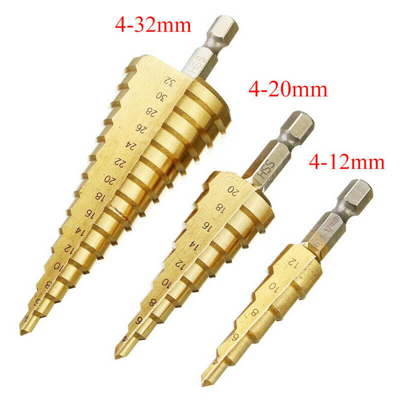 Titanium 3PCS HSS Drill Bit Set