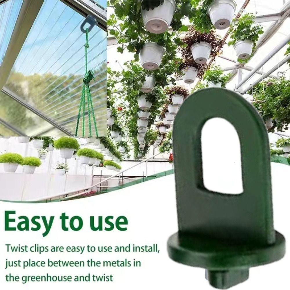 50pcs Plastic Greenhouse Hanging Hooks Hanger Clips Garden Accessories Set