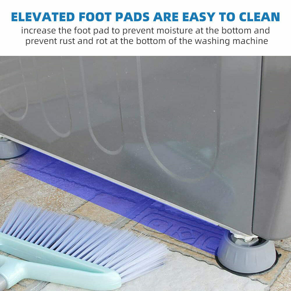 4PCS Washing Machine Anti Vibration Pads Feet Refrigerator Non-slip Support Mats