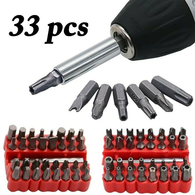 33pc Magnetic Extension Bit Holder Screwdriver Bits Set Quick Release Bit Holder