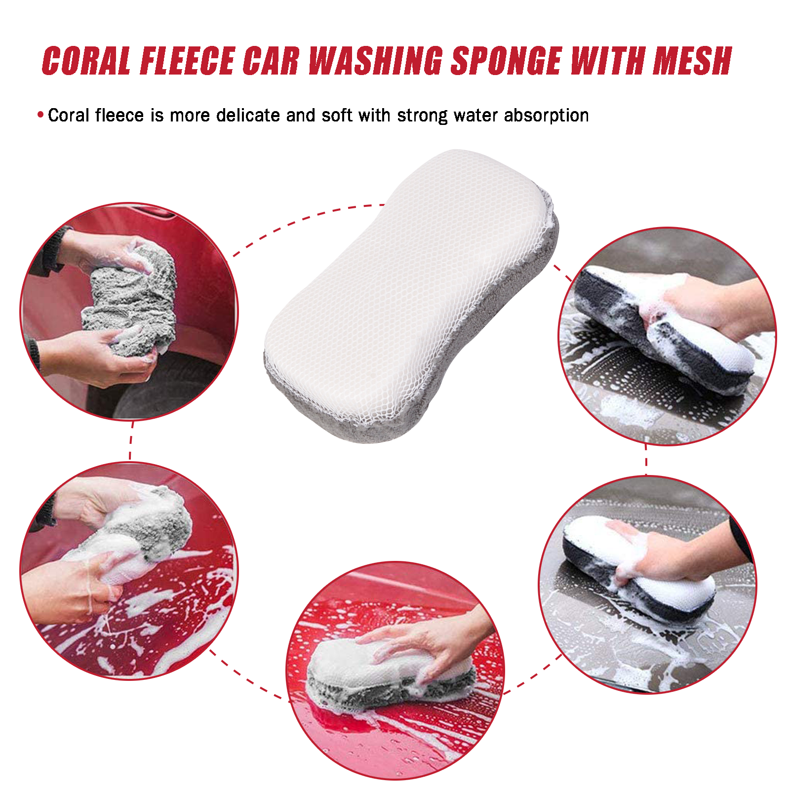 9PC Microfiber Wash Cleaning Care Tools Kit