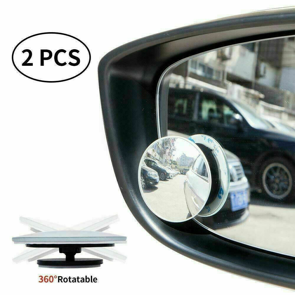 2x 360° Wide Angle Adjustable Pieces Vehicle Blind Spot Mirrors