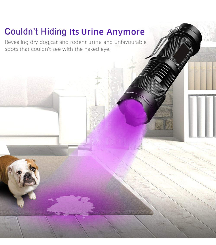 UV Ultra Violet LED Flashlight Blacklight Light 395 nM Inspection Lamp Torch