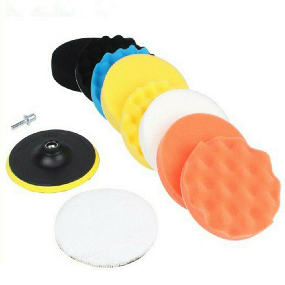 22Pcs 3inch Buffing Pads Sponge Woolen Waxing Buffing Pad Kit Drill Adapter