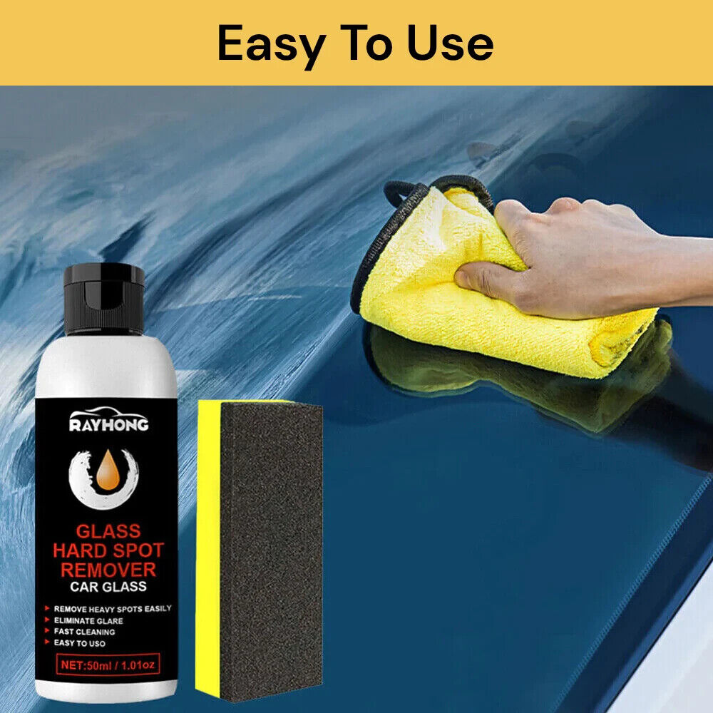 Car Glass Clean Polishing Spray Hard Spot Remover Windshields Deep Cleaning