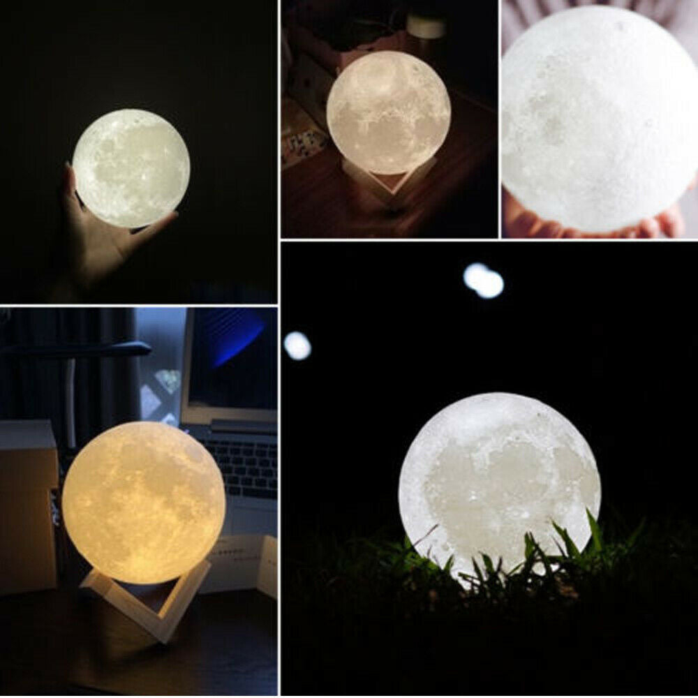 8cm 3D Dimmable Moon Touch Sensor Lamp