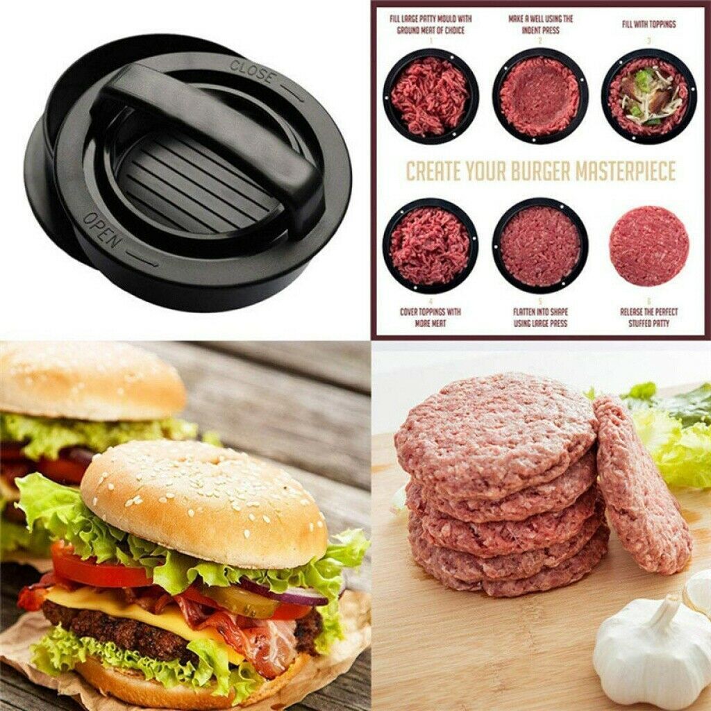 Hamburger Press Mould Stuffed Burger Slider Patty Maker Kitchen Tool