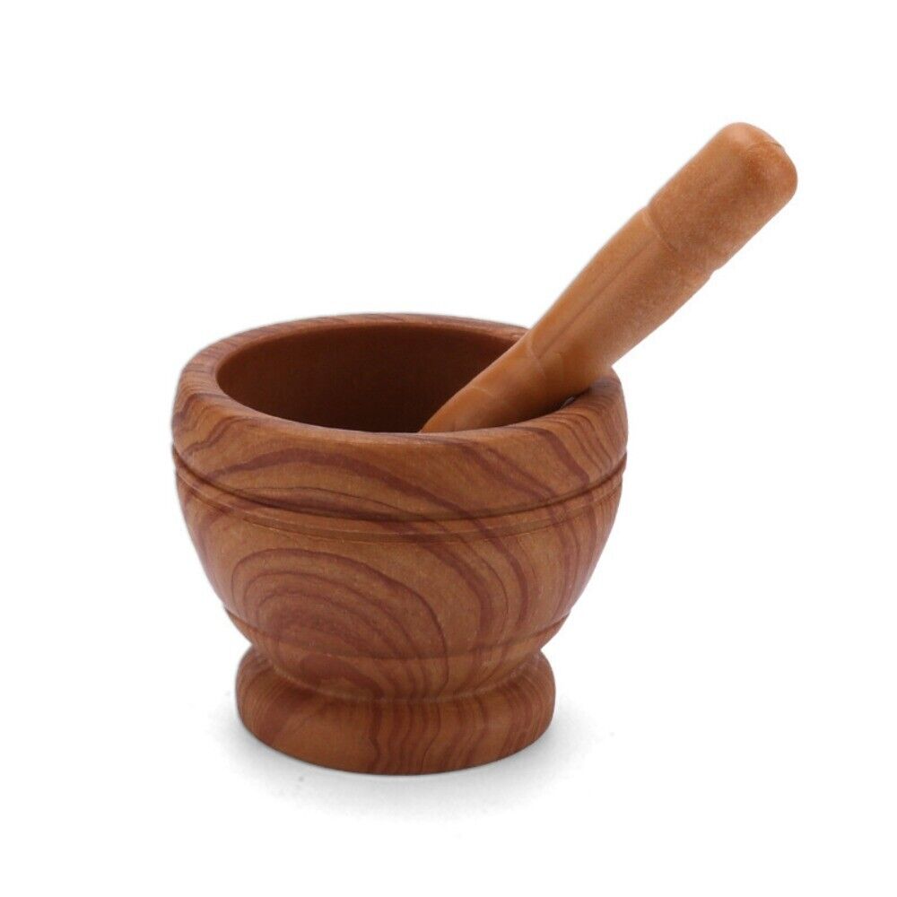 Multi-function Quality Hardwood Garlic Herbs Kitchen Mortar Pestle Grinder