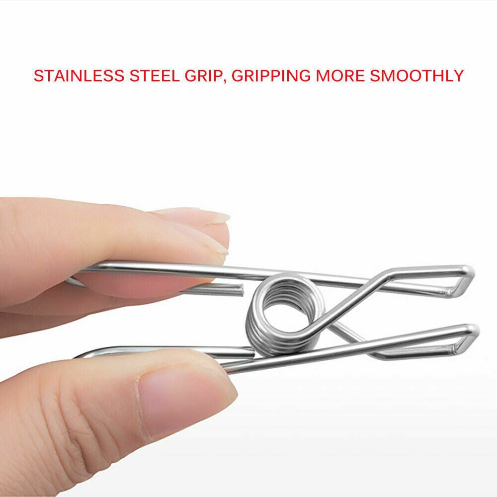 20PC Stainless Pegs Hanging Clips