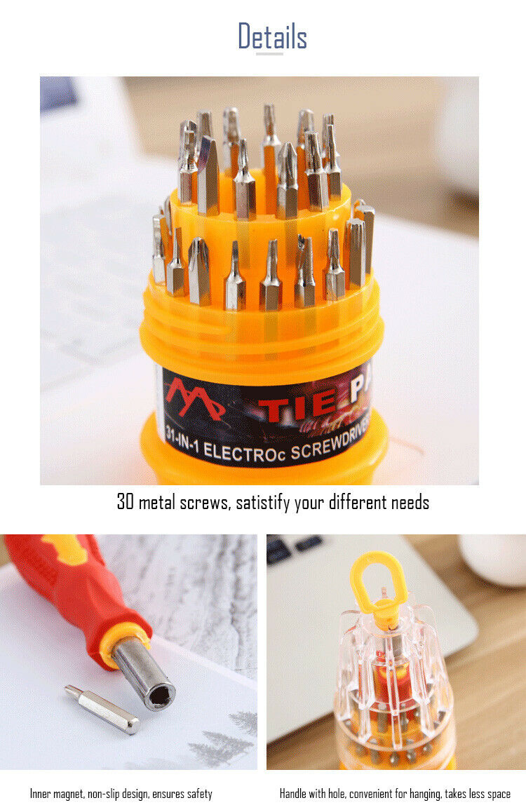 31-IN-1 Multi-functional Screw Driver Set