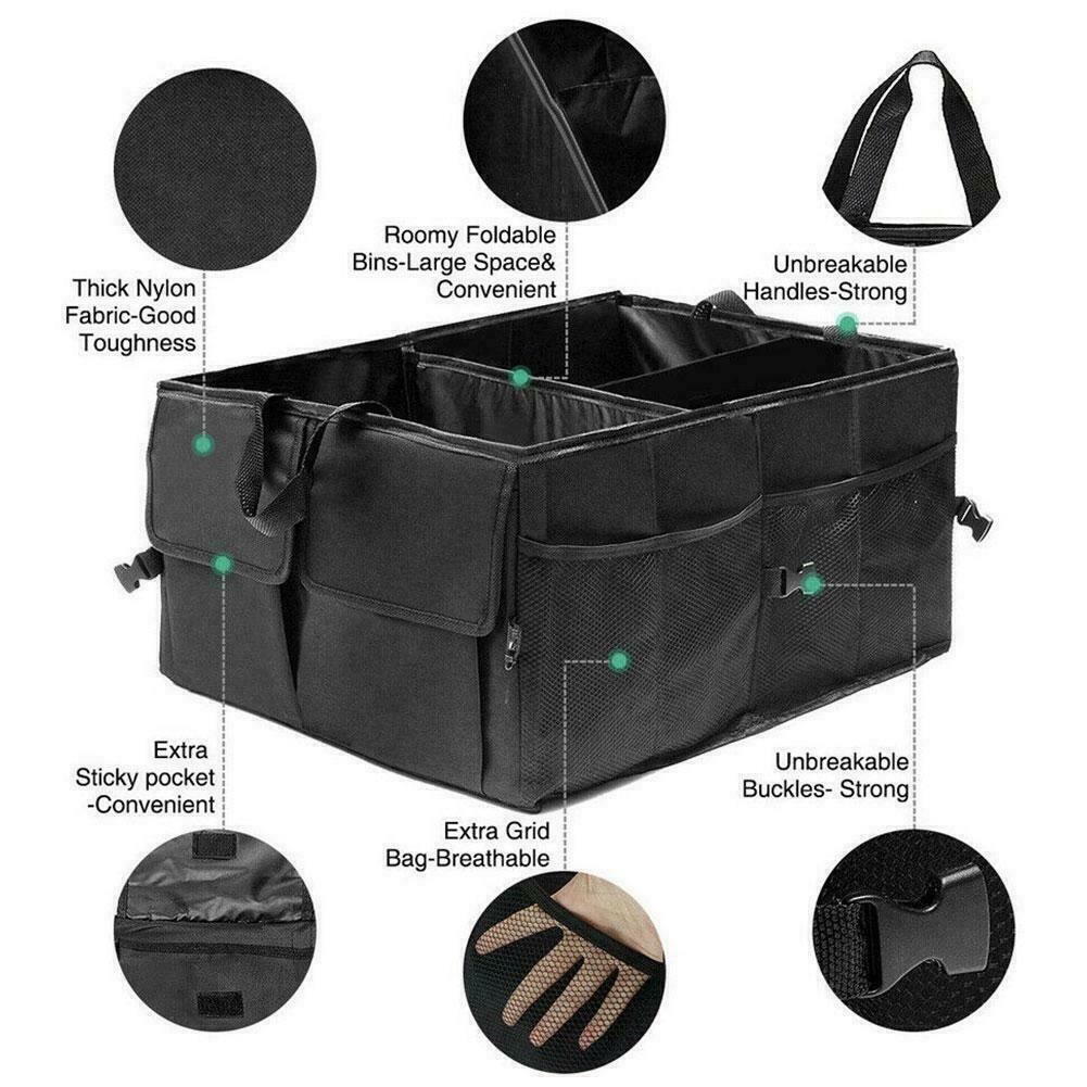 Car Boot Tidy Bag Storage Box Organiser Travel Holder Foldable Collapsible