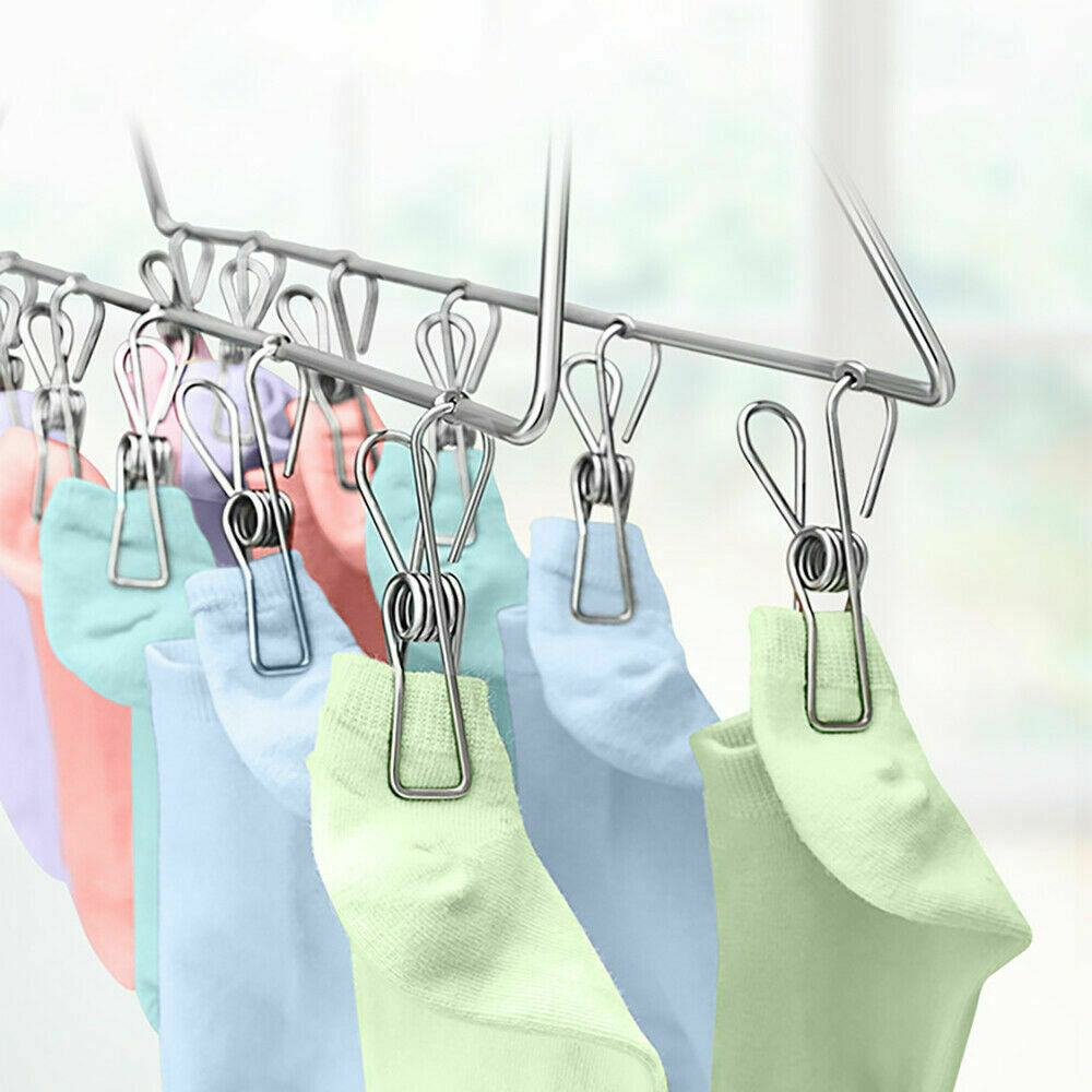 20PC Stainless Pegs Hanging Clips